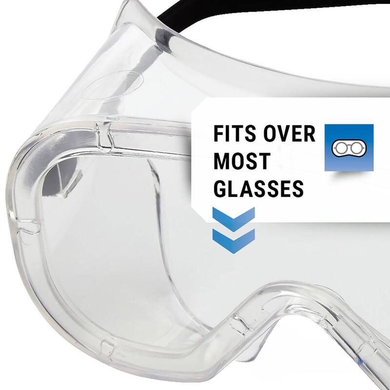 Non Vented Anti-Fog/Anti-Splash Safety Goggles - 2 Pack