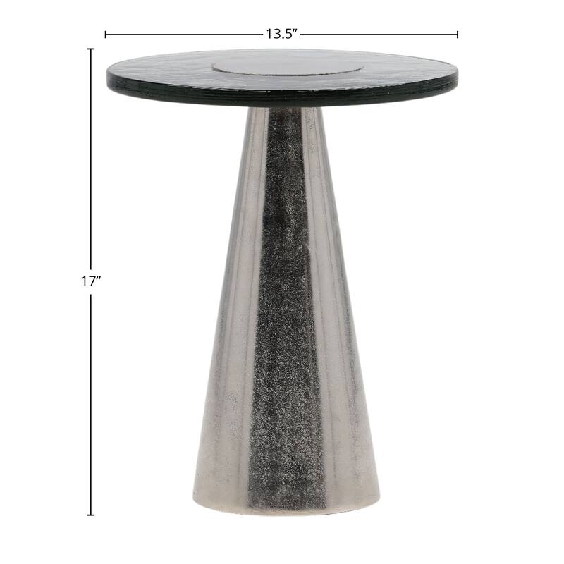Aviary Aluminum End Table, Silver