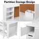 preview thumbnail 6 of 6, Wooden Study Desk and Chair Set for Kids,White Learning Table , Bulletin Board, and Cabinets , for Boys and Girls Ages 3-8