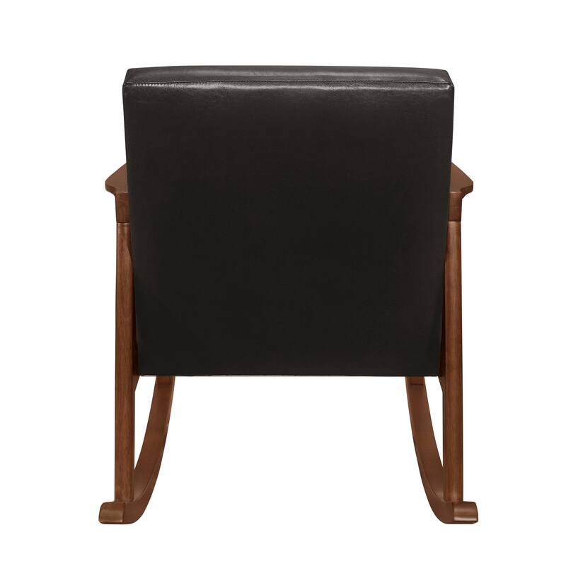 Rivulet Tufted Wood Arm Rocking Chair