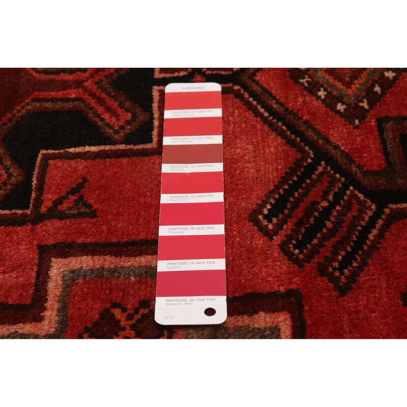 ECARPETGALLERY Hand-knotted Andelz Red Wool Rug - 3'4 x 9'7