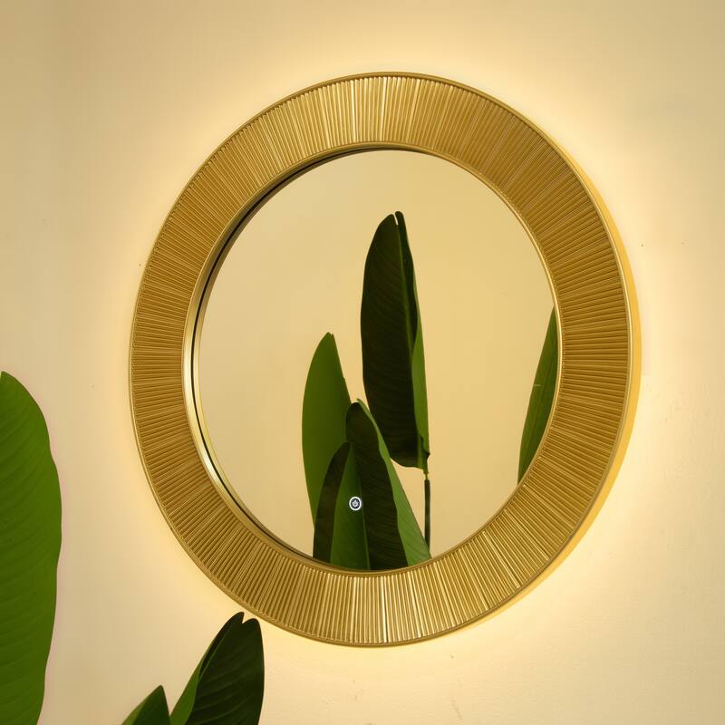 Cyclis Thick Gold Frame PU Art Decorative Mirror - Bathroom, Bedroom, Living Room - Golden,Silver