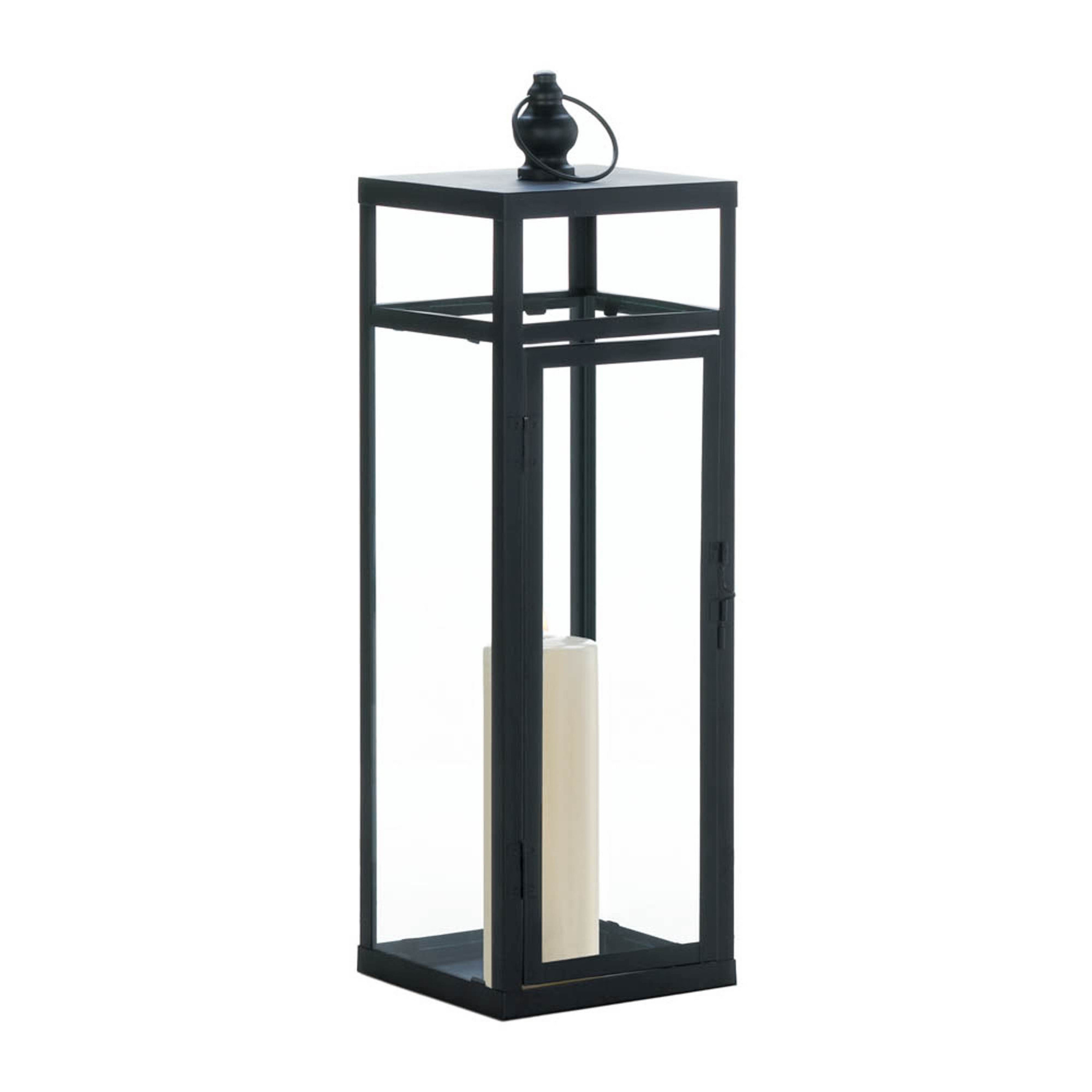 LARGE BLACK DRAMATIC GEOMETRY LANTERN LARGE BLACK DRAMATIC GEOMETRY LANTERN