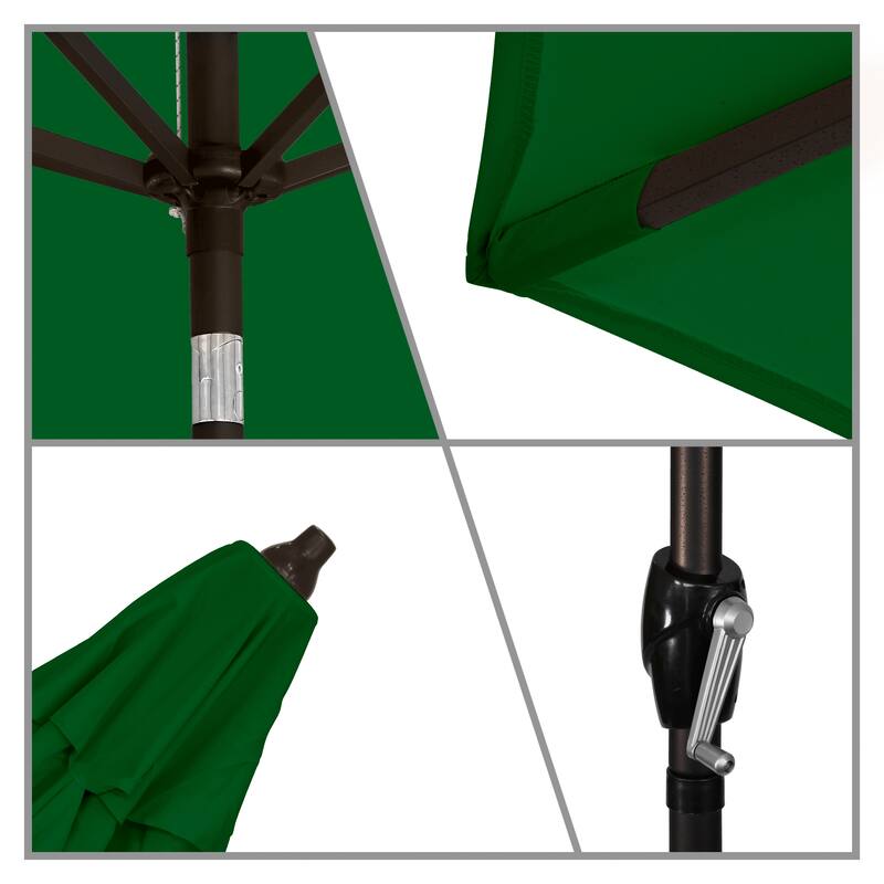 Astella Aluminum 11ft Crank Open Push Button Tilt Outdoor Patio Umbrella