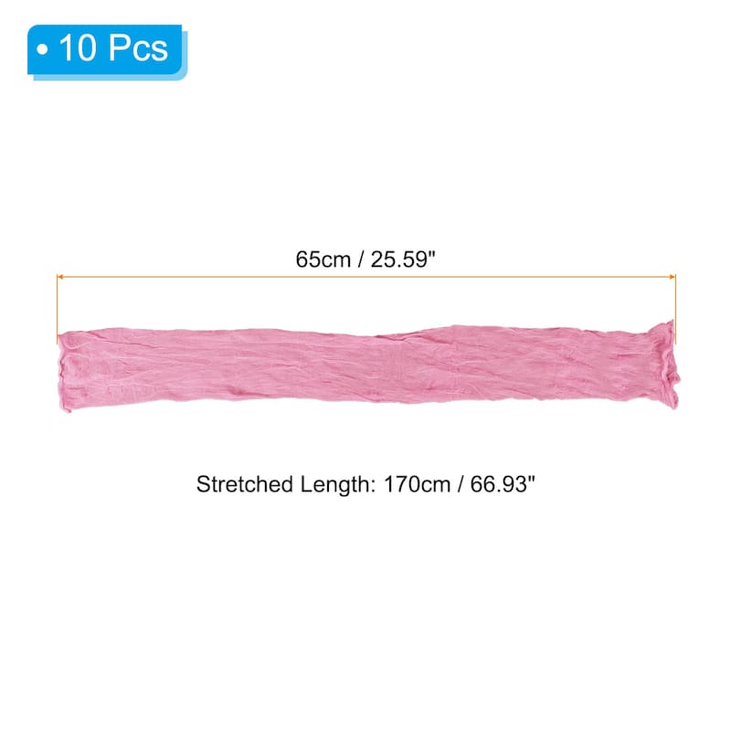10Pcs Nylon Stockings Flower Fabric 26" for DIY Mesh Flowers Making - Coral Pink