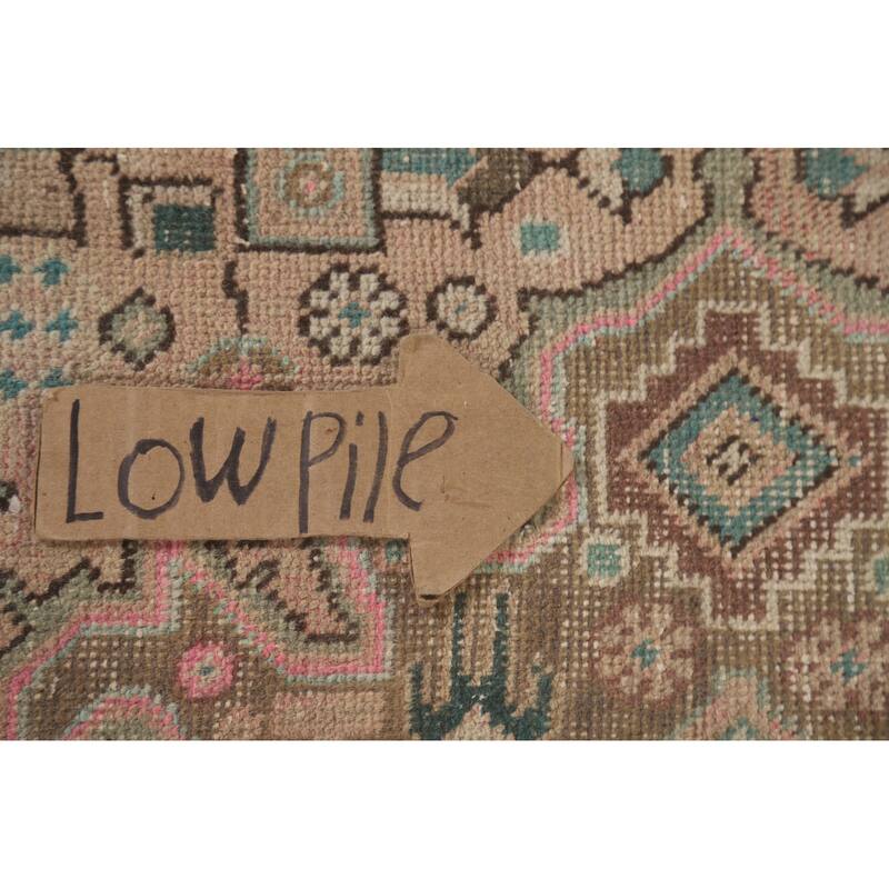 Hand Knotted Oriental 100% Wool Carpet Traditional Medallion Peach Tabriz Area Rug - 9' 7'' X 6' 7''
