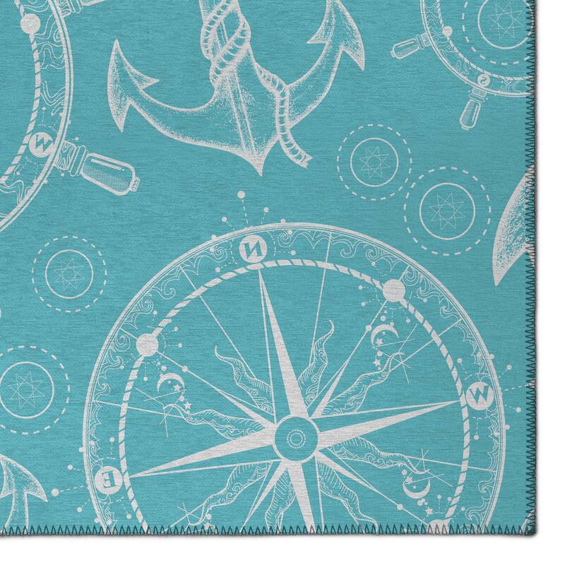 Indoor/Outdoor Harpswell Lighthouse Washable Rug