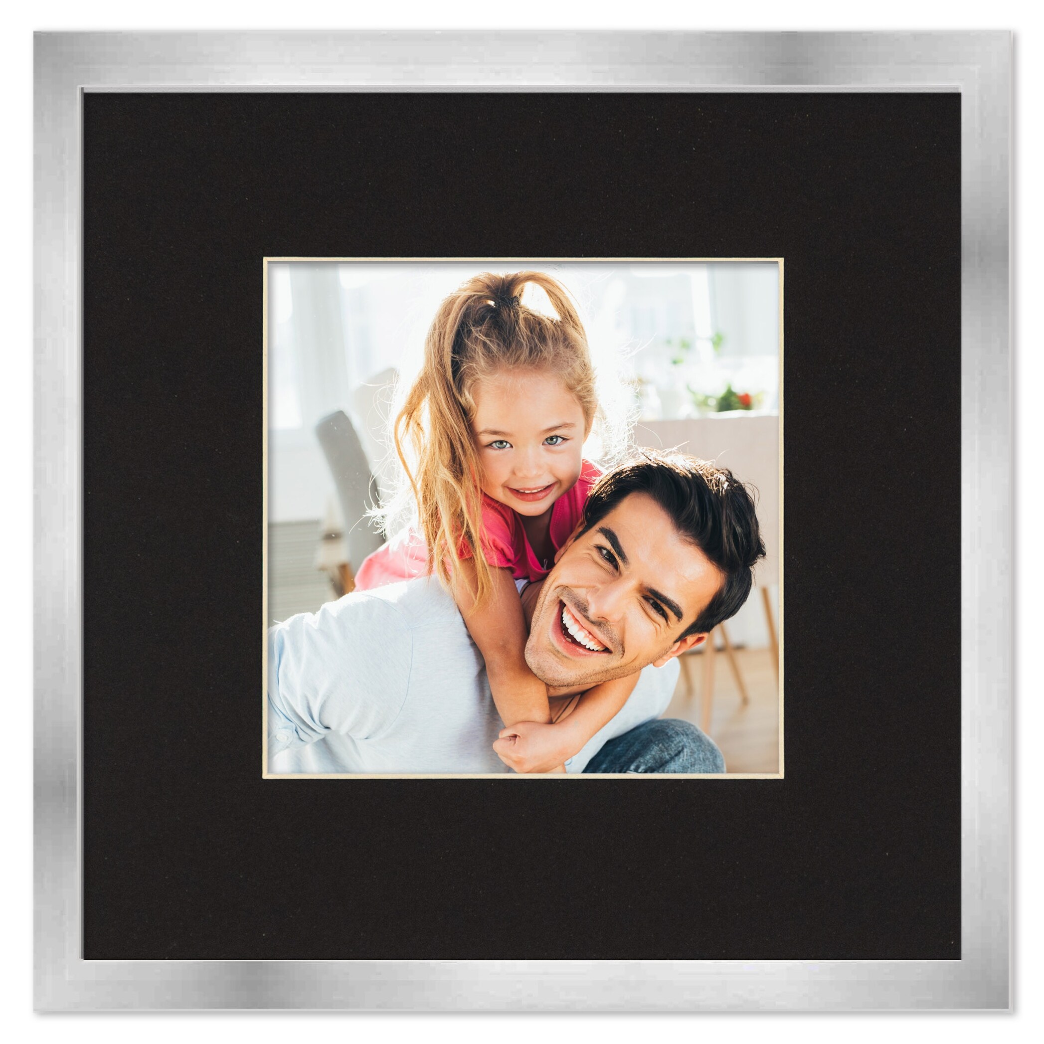 8x8 Frame with Mat - Silver 11x11 Frame Wood Made to Display Print or  Poster Measuring 8 x 8 Inches with Black Photo Mat - Yahoo Shopping