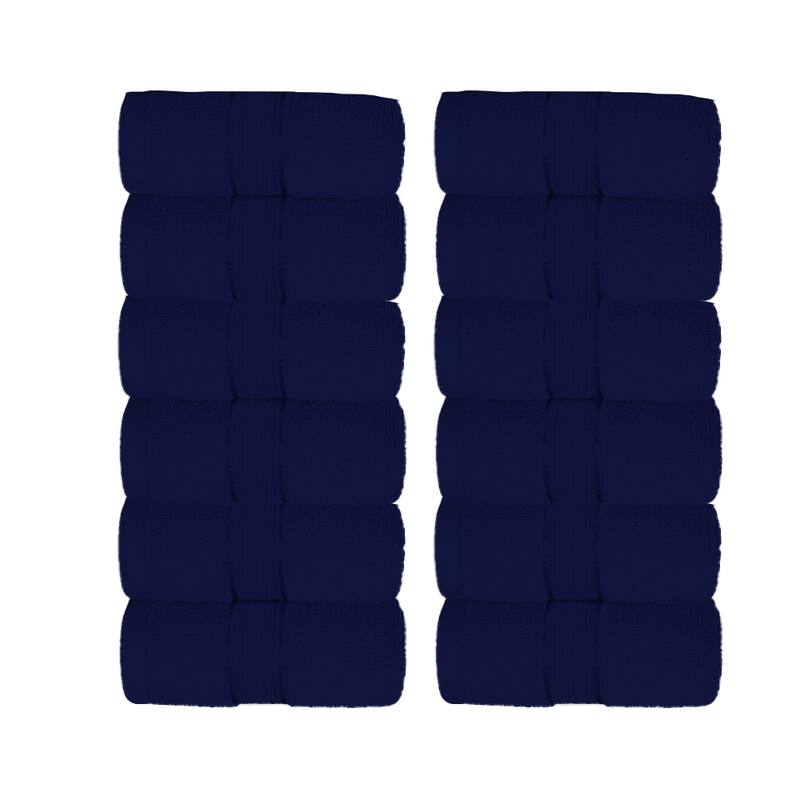 Washcloths Pack of 12 - 100% Cotton - 600 GSM Soft & Absorbent, Quick-Drying, for Beach Houses, Hotels, and Rental Properties