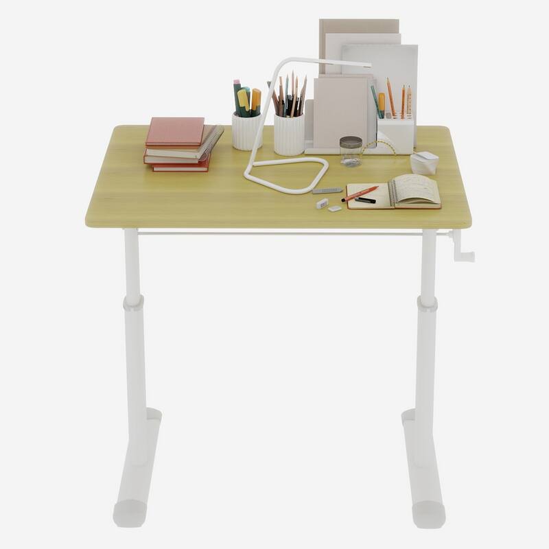 GDFStudio - 32"W Manual Height Adjustable Ergonomic Computer Desk
