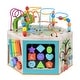 preview thumbnail 1 of 10, Teamson Kids Preschool Play Lab 7-in-1 Large Wooden Activity Station, Natural - 15.71" L x 16.1" W x 16.1" H