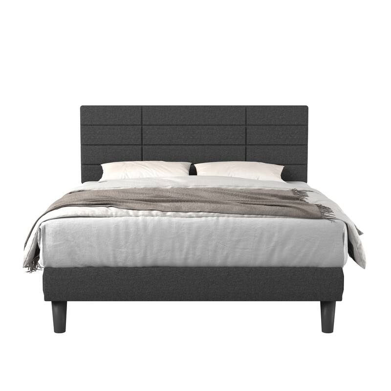 King NoiseFree Platform Bed Frame DARK GREY Bed Bath & Beyond
