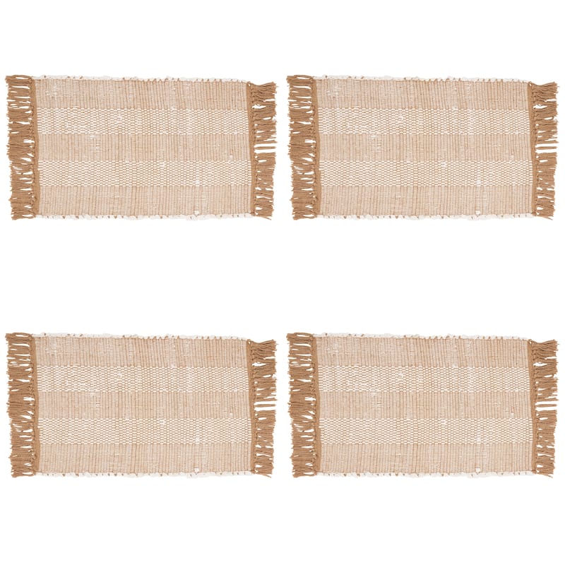 Striped Design Chindi Placemats (Set of 4)