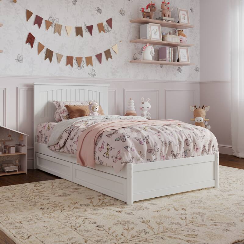 Malta Platform Bed with Panel Footboard and Storage Drawers