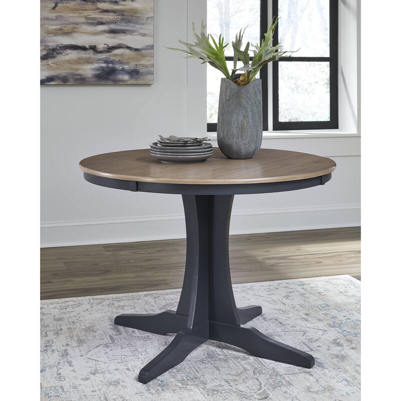 Signature Design by Ashley Landocken Brown/Blue Dining Table and 4 Chairs