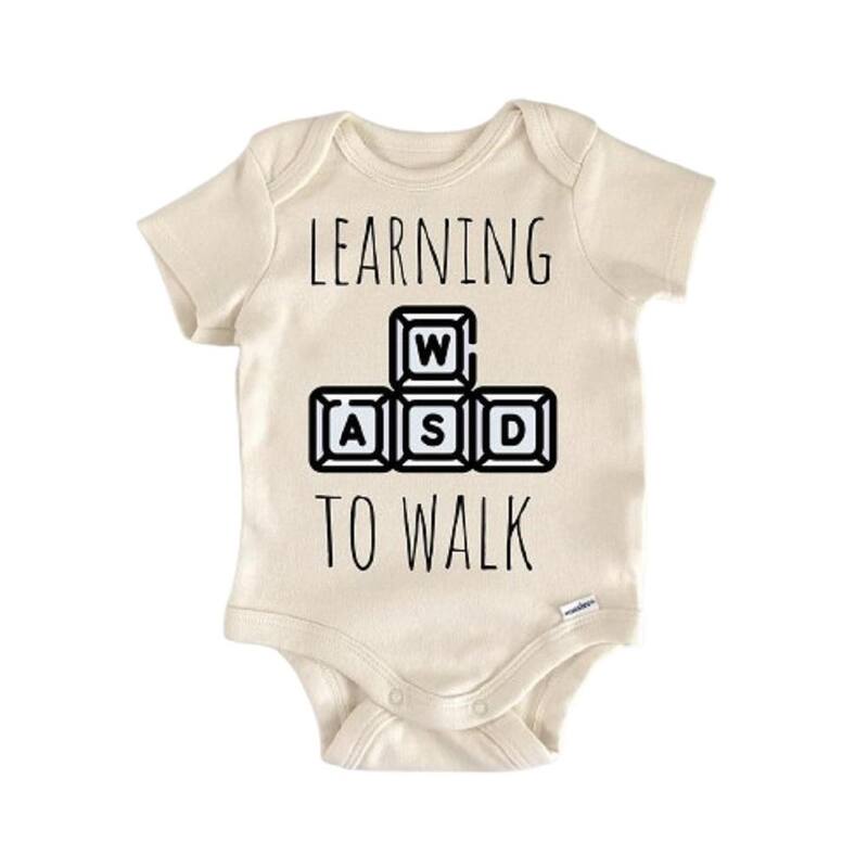 Pc Gaming Gamer - Baby Boy Girl Clothes Infant Bodysuit Funny Cute Newborn - Natural - Newborn