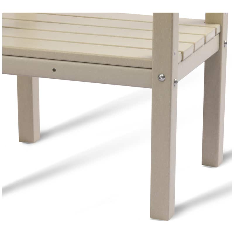 Polytrends Laguna Hdpe All Weather Outdoor Patio Two Shelf Square Table