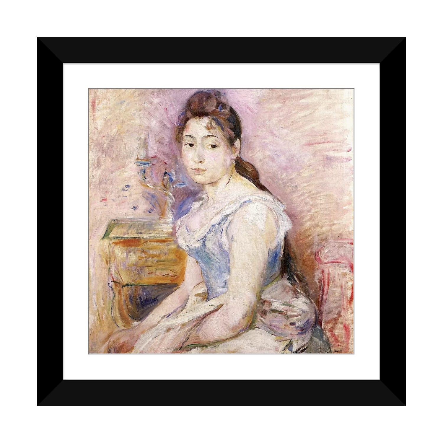 BertheMorisot、JEUNE FILLE AU CORSET BLEU iCanvas 