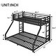 preview thumbnail 3 of 6, Metal Twin XL over Queen Bunk Bed for Teens and Adults, Black