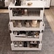 preview thumbnail 12 of 20, HOMELAVY Glass-Top Closet Organizer White Dressing Island Ample Storage Dresser Cabinets