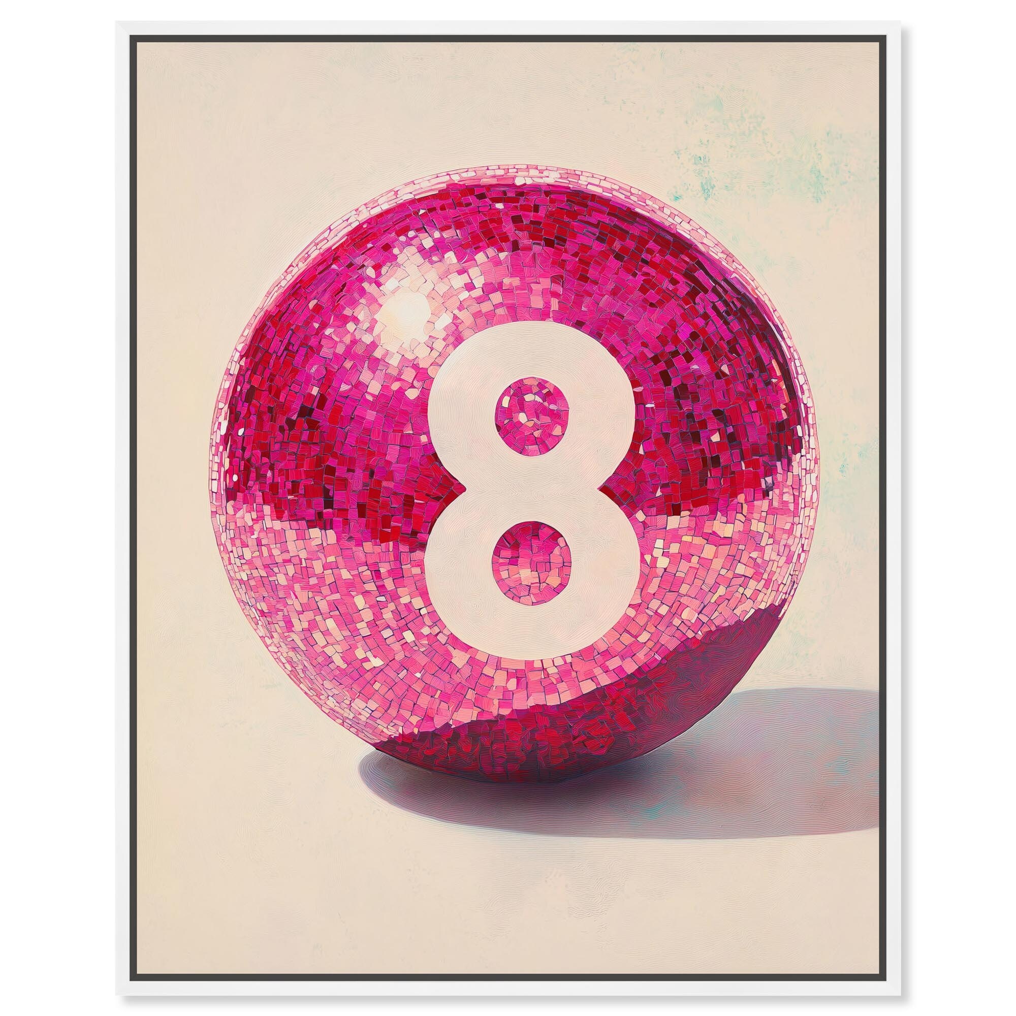 Pink Disco Orbit Eight Canvas Trendy Art Prints by Art Remedy