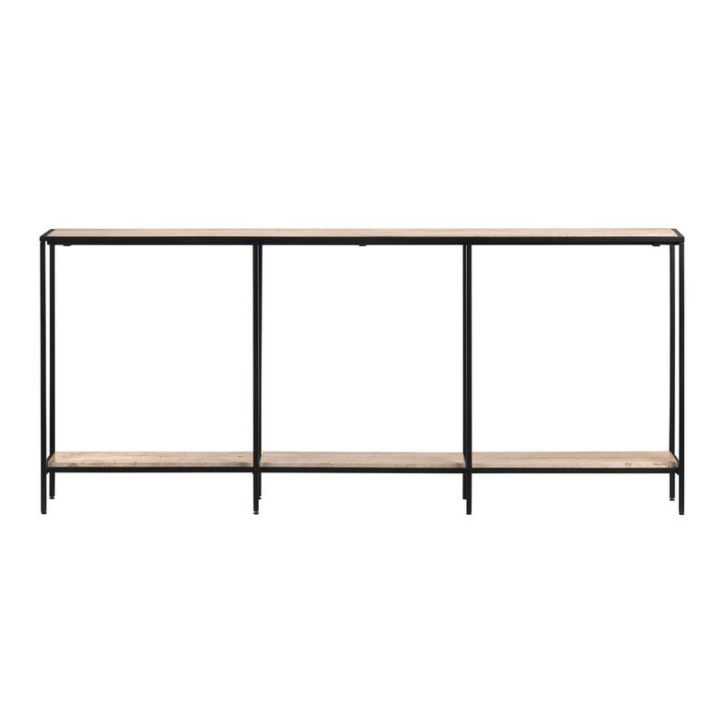 70 in. Brown Travertine Accent_Console_Sofa Table