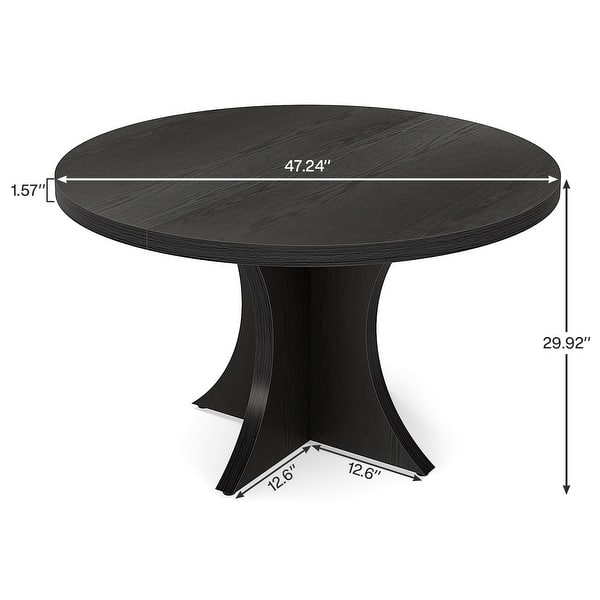 47.24-Inch Round Dining Table for 4-6