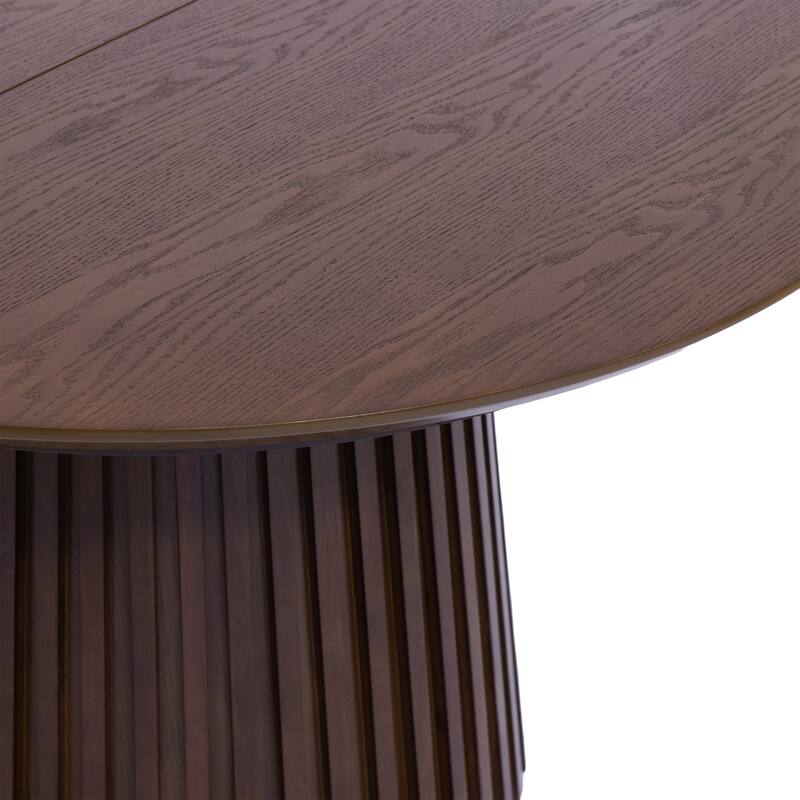 Christopher Knight Home - Camden Modern Expandable Oval Dining Table Base with Fluted Pedestal Design