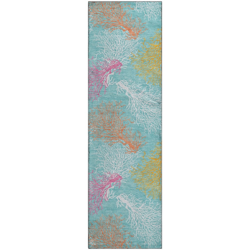 Premium Washable Super Soft Coastal Coral Mayfield Rug