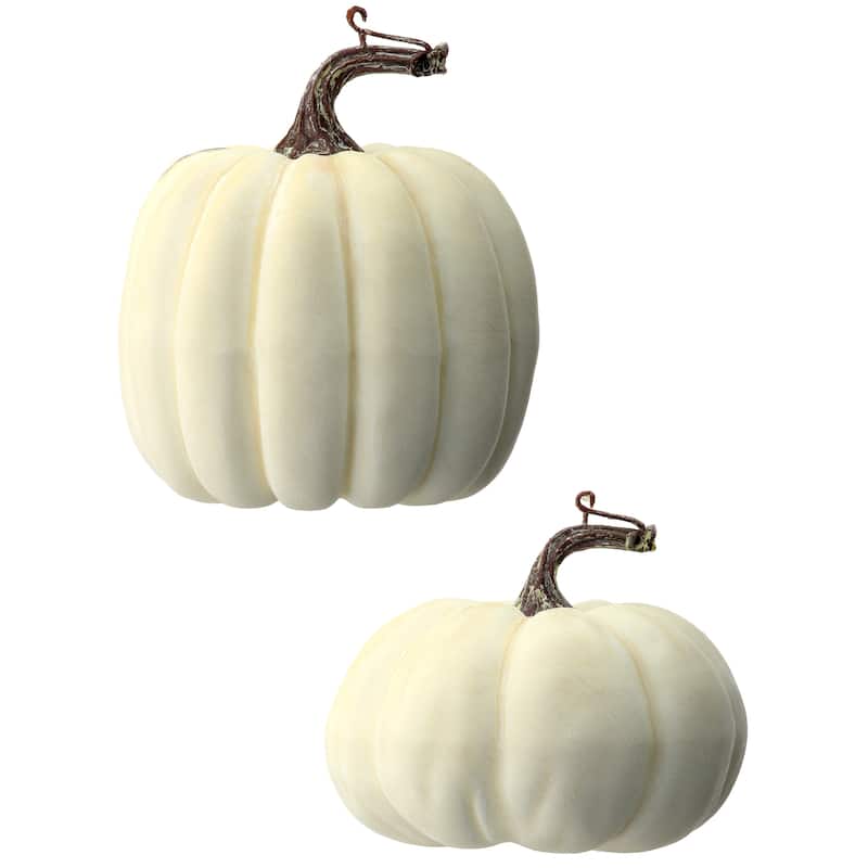 6" Waterproof Weathered Pumpkin Set of 2