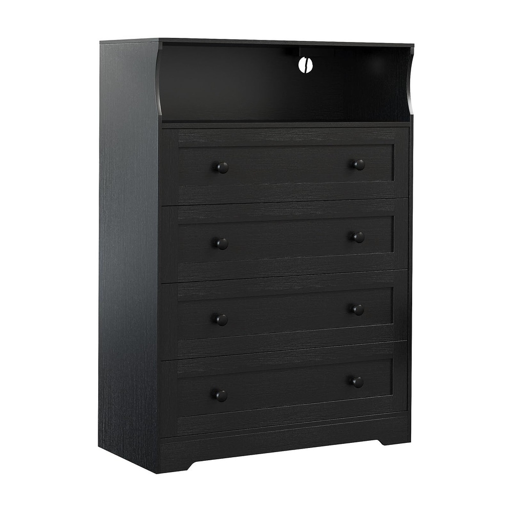 tall skinny black dresser for Bedroom, Narrow Storage Dresser Organizer with 7 F one solution to your wardrobe needs. Tall Black Dresser with Deep