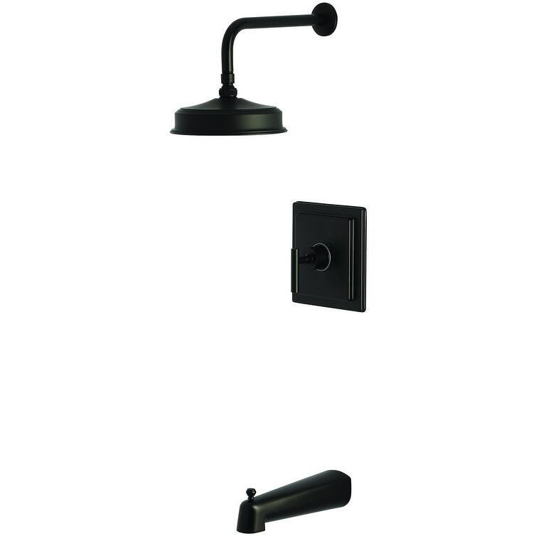 Kingston Brass KB589.CML Manhattan Tub and Shower Trim Package with - Matte Black