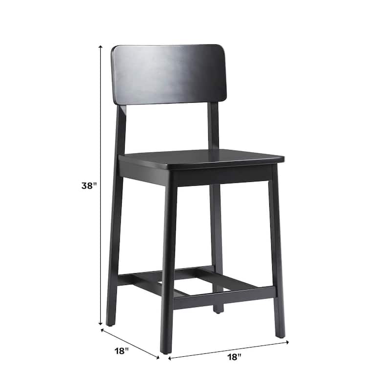 Middlebrook Designs Solid Wood Counter Stool (Set of 2)