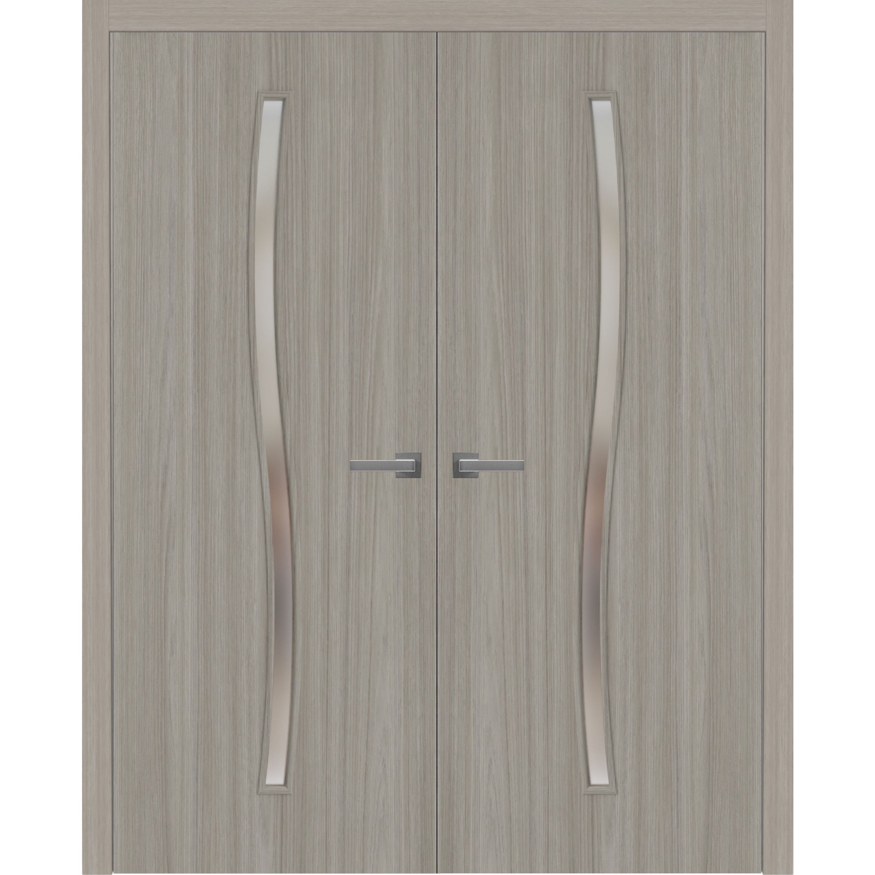 SartoDoors Basic 3002 | Interior French Doors Double French Door | Solid Wood | 36x80, Oak Bedroom Door Bathroom Door