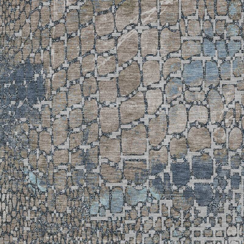 HomeRoots Abstract Transitional Rectangle Outdoor Rug