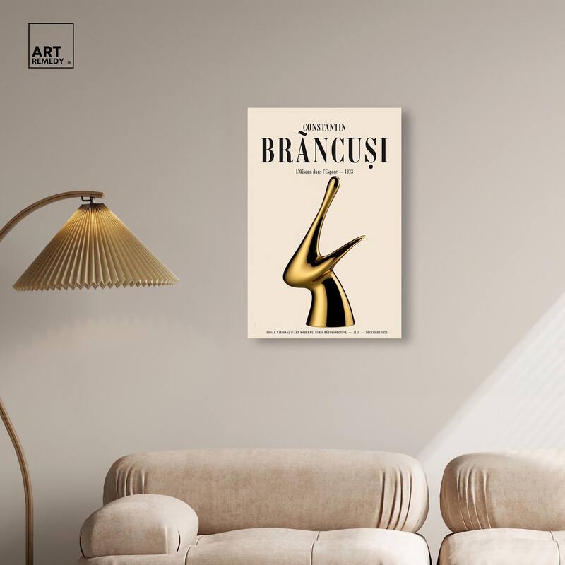 Bird in Space Sculpture Canvas by Art Remedy, Gallery Wrapped