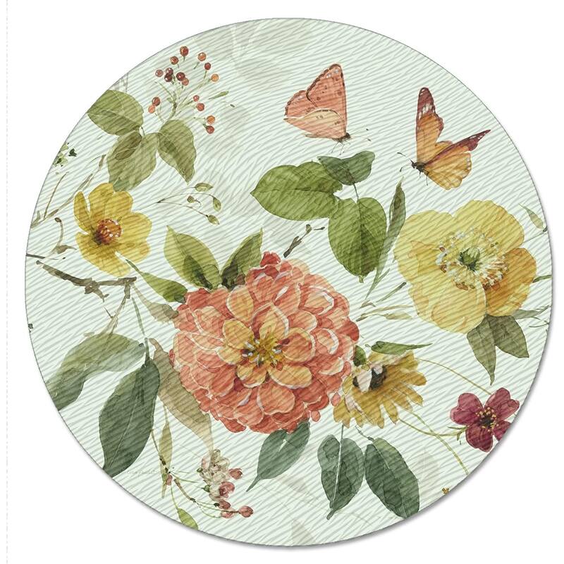 Blessed by Nature Heat Tolerant Tempered Glass Lazy Susan Turntable 13" Diameter Cake Plate Condiment Caddy Pizza Server - Multi