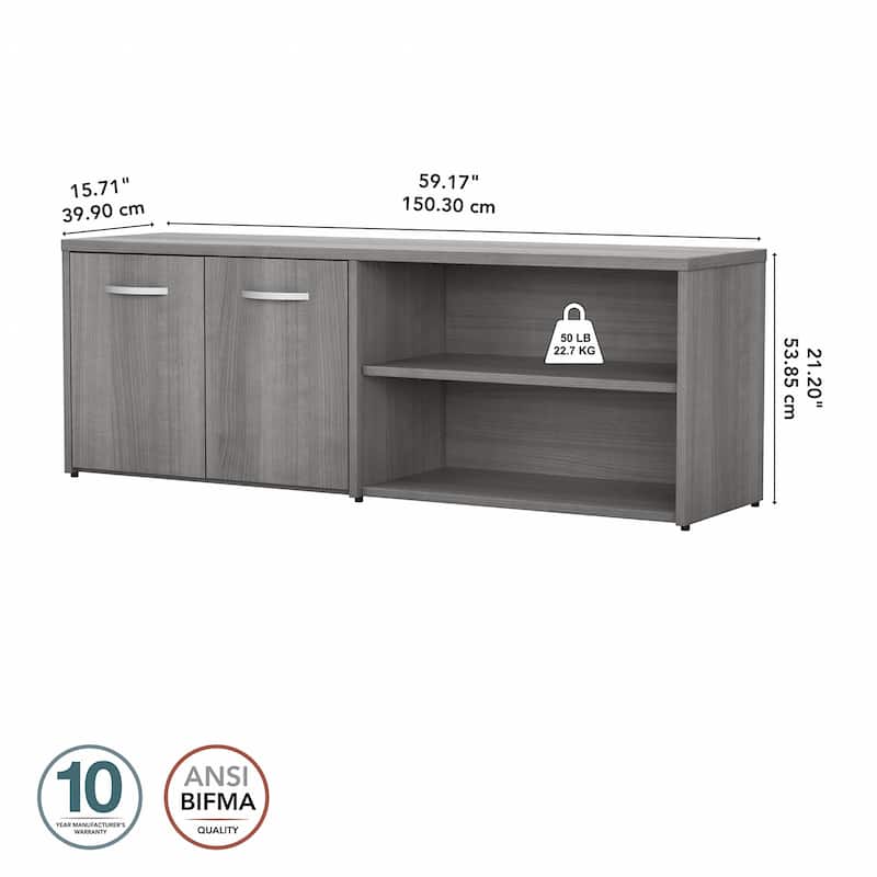 Studio C Low Storage Cabinet with Doors by Bush Business Furniture