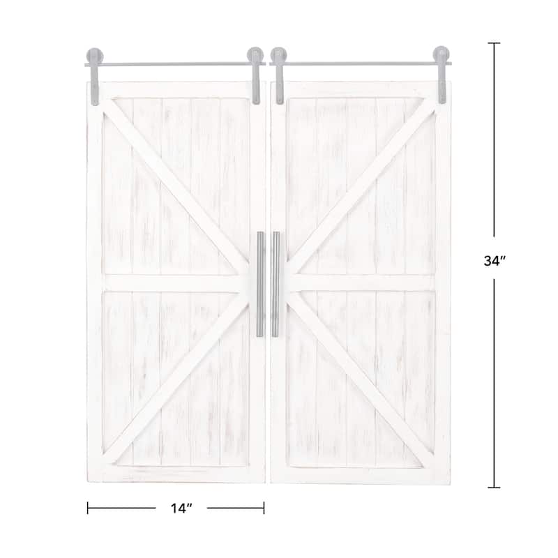 FirsTime & Co. 2-pc. Wooden Barn Door Wall Plaque Set