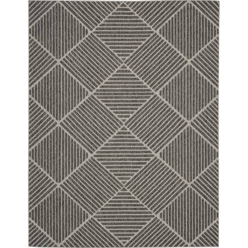 Nourison Palamos Textured Geometric Stripes Indoor/ Outdoor Area Rug