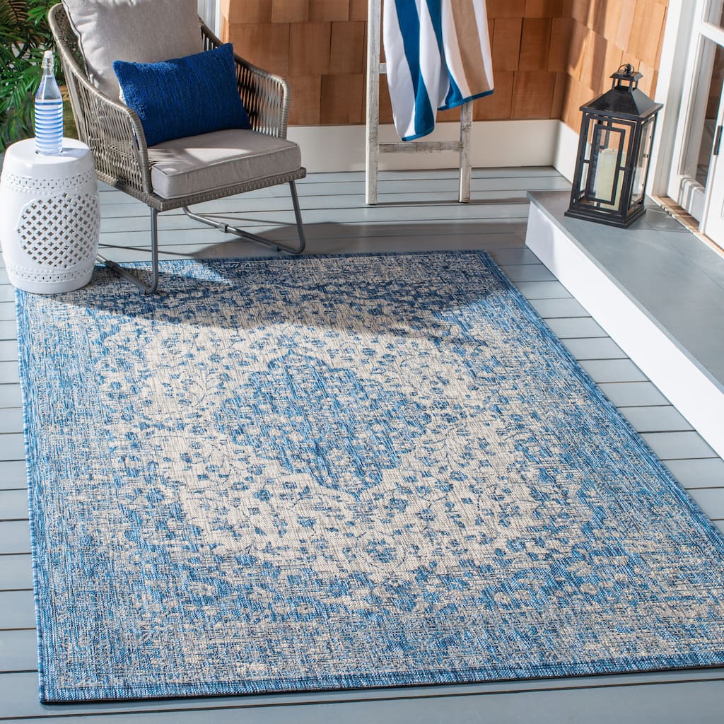 SAFAVIEH Courtyard Boud Indoor/ Outdoor Waterproof Patio Backyard Rug