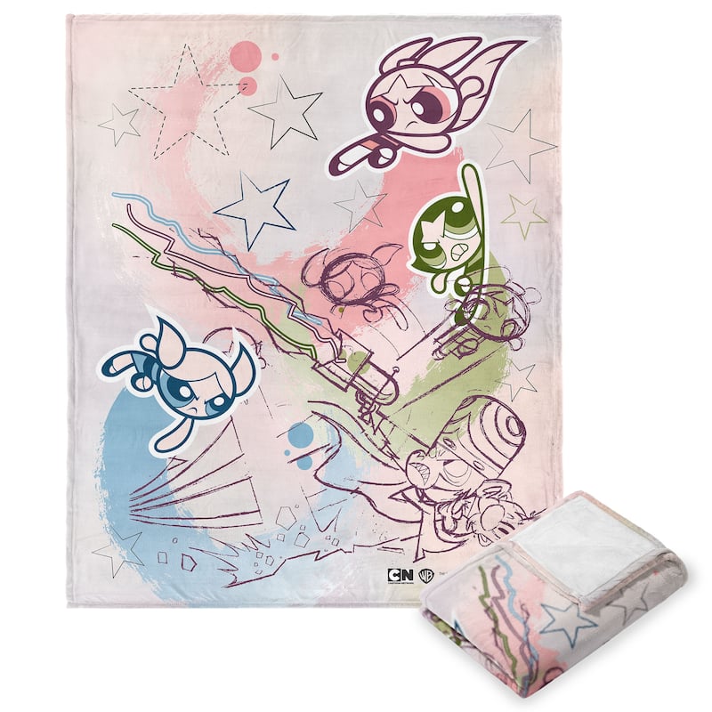 Warner Brothers Powerpuff Girls Silk Touch Throw Blanket