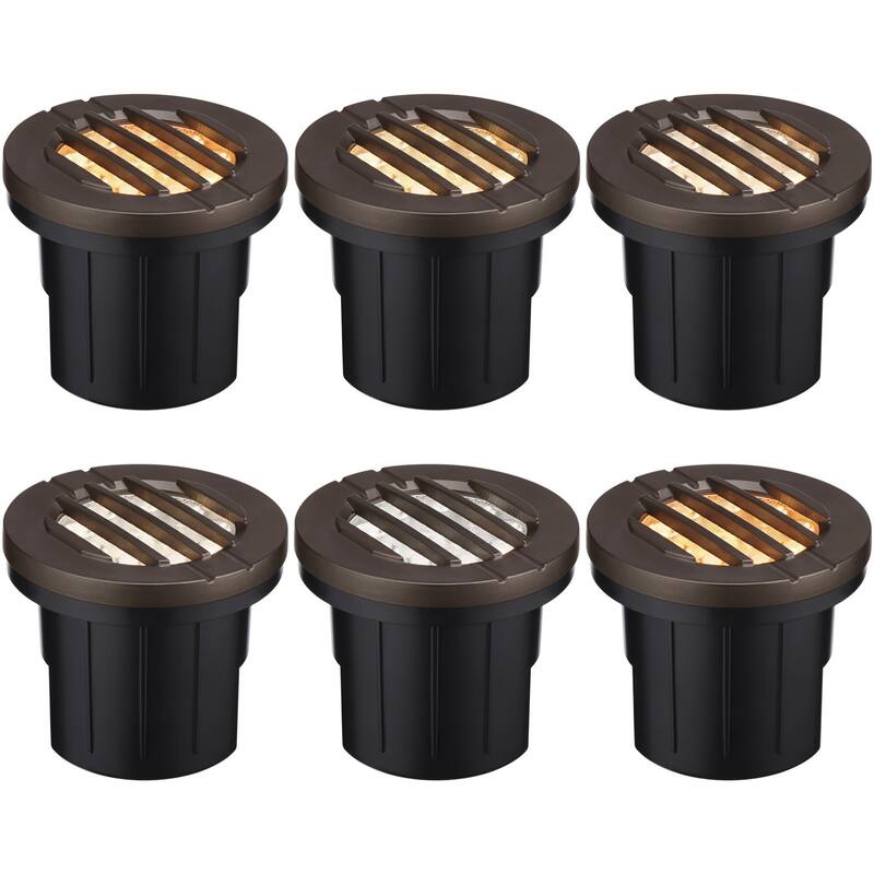 6 Pack Landscape 5W Grill Top Well Light Low Voltage 5CCT Selectable