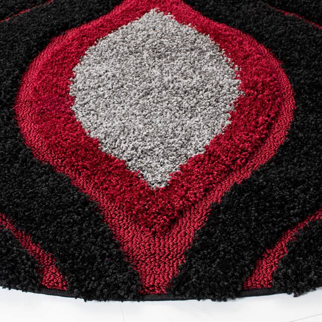 SAFAVIEH Florida Shag Bertille Geometric 1.2-inch Thick Rug