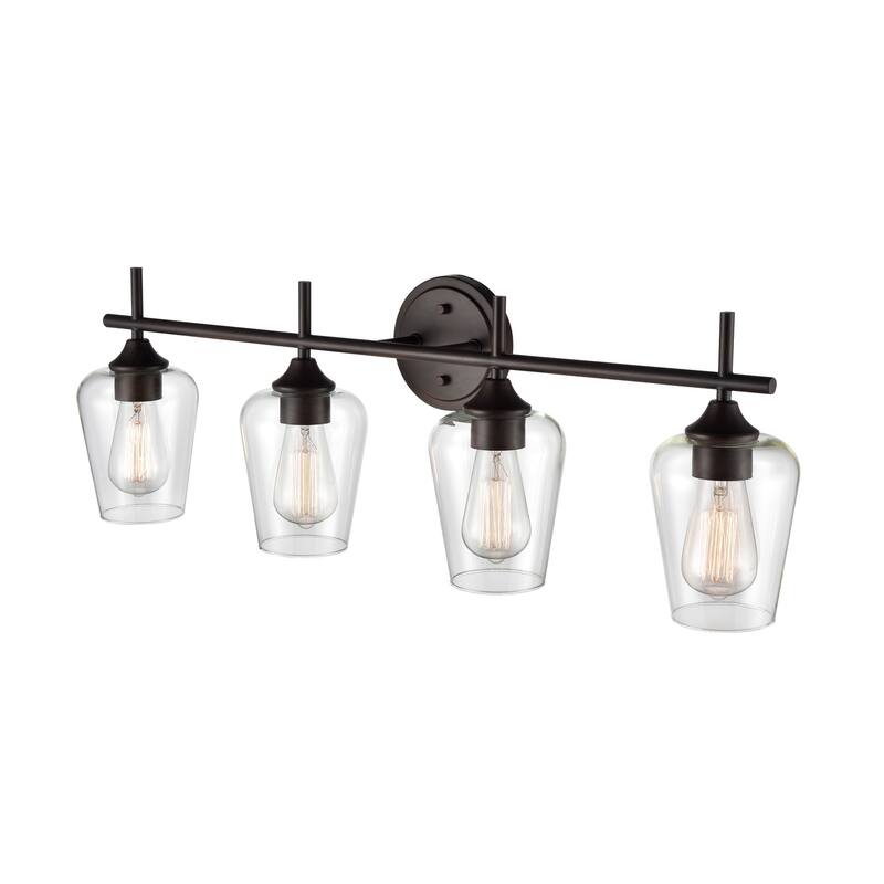Millennium Lighting Ashford 4 Light Bathroom Vanity in Multiple Finishes with Clear Glass Shades