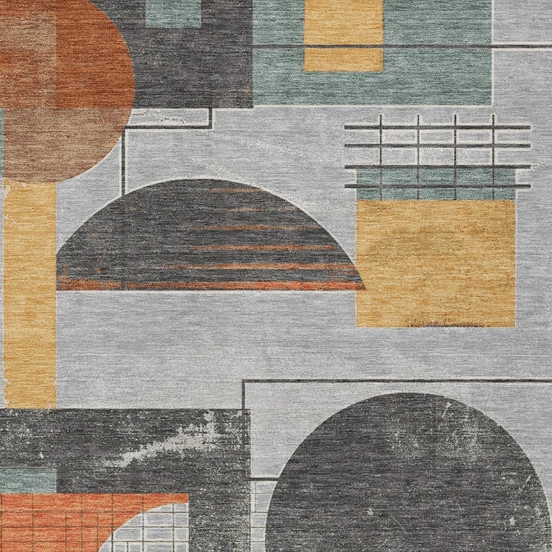 HomeRoots Geometric Modern Rectangle Outdoor Rug