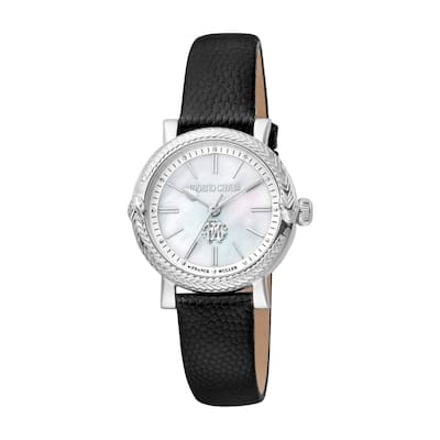 Roberto Cavalli by Franck Muller Women RV1L193L0011 Swiss Quartz Watch - Silver-Tone