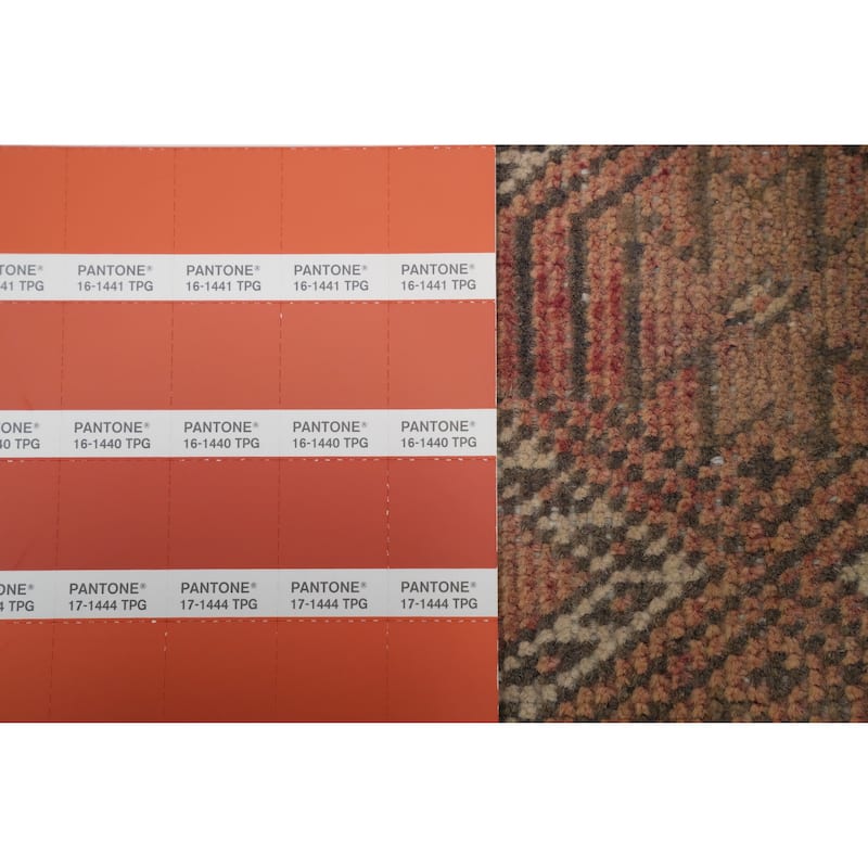 Hand Knotted Oriental 100% Wool Carpet Traditional Geometric Oranges & Rust Balouch Runner Rug - 6' 9'' X 3' 5''