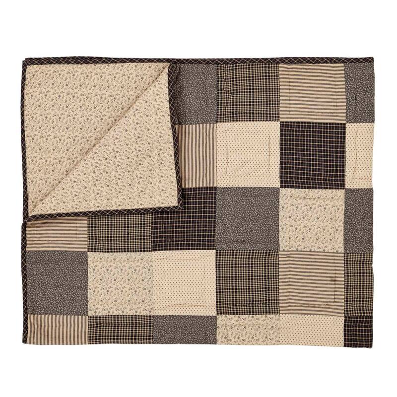 Kettle Grove Applique Crow and Star Quilted Throw 60x50