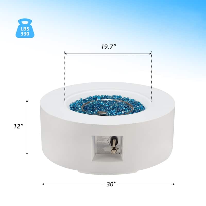 AVAWING 50,000 BTU Outdoor Round Propane Fire Pit Table